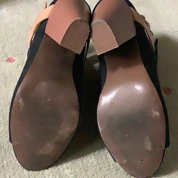 JustFab “Denene” Black Open Toe Heels SZ9 - Picture 5 of 7